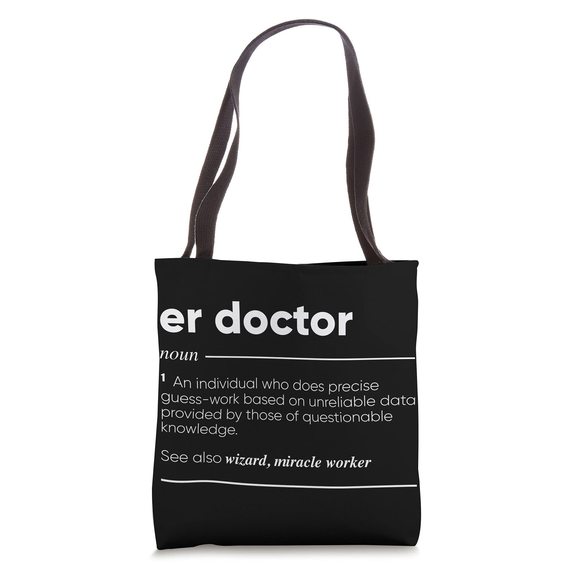Er Doctor Definition Funny Noun Tote Bag :< - Picture 1 of 4